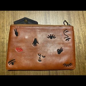 Madewell pouch clutch purse leather